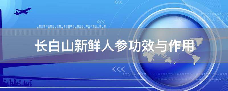 「已回复」长白山新鲜人参功效与作用