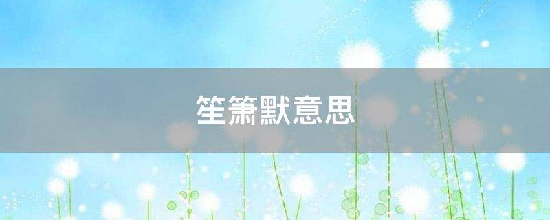 「已解决」笙箫默意思