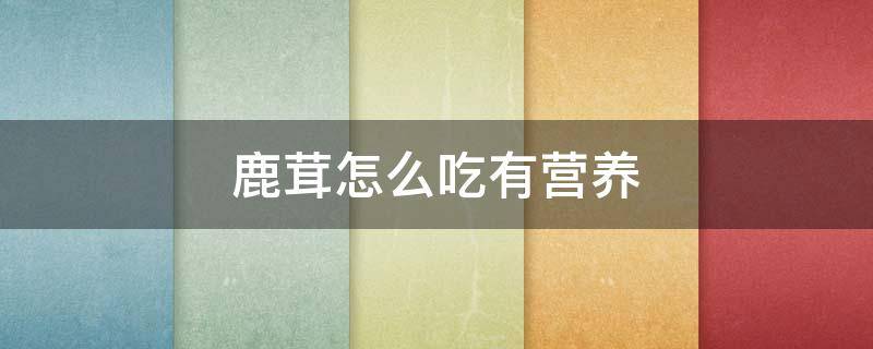 「达人分享」鹿茸怎么吃有营养